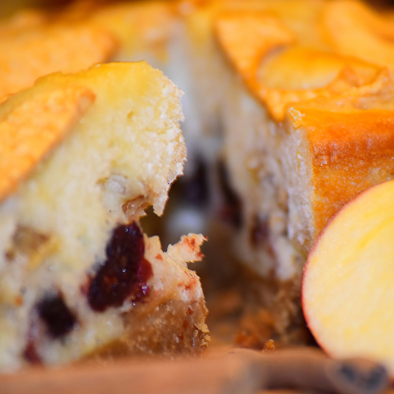 Apple Cake with Cranberries