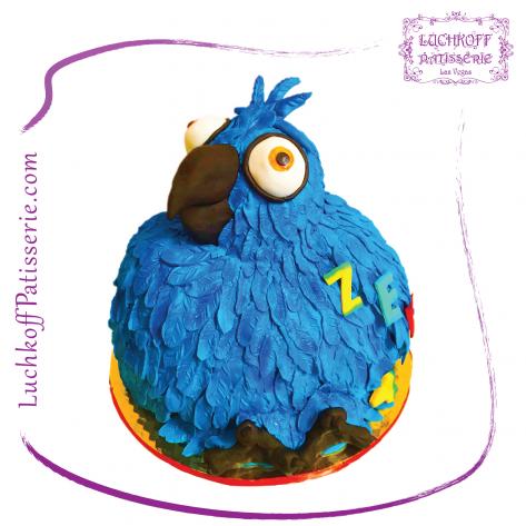 Blue Rio Parrot Cake